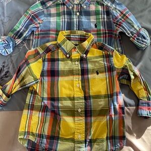 2 x Ralph Lauren 2T button down special occasion dress shirts